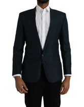 Dolce & Gabbana Blue MARTINI Shawl Single Breasted Blazer -   -  Dolce & Gabbana.